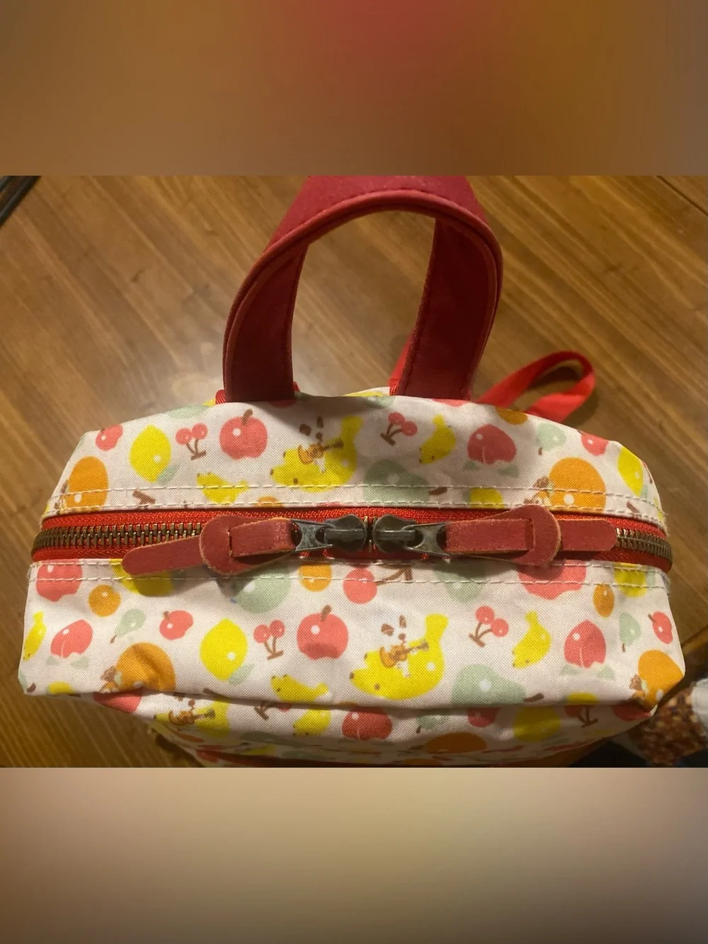 Nintendo Switch Animal Crossing Fruit Pattern Mini Backpack Bag Travel Purse